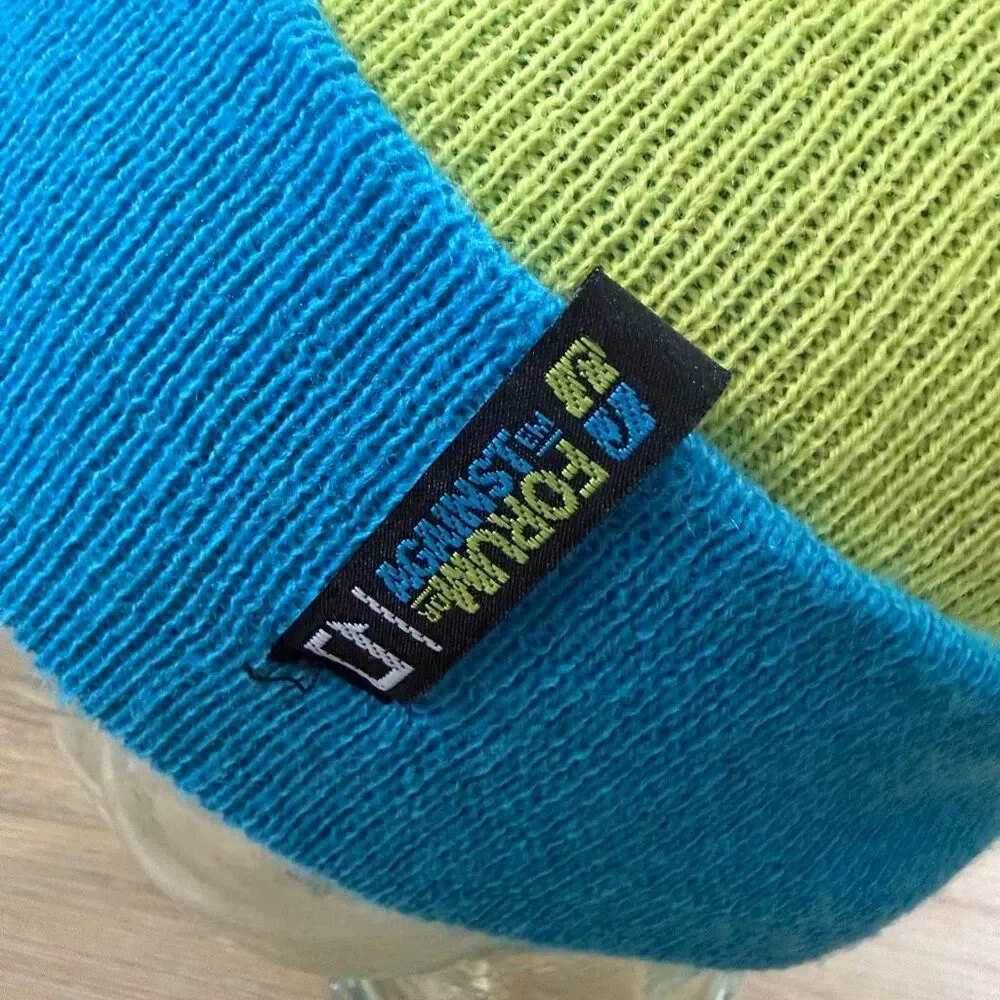 Vintage Y2K Forum Snowboards Beanie Blue Yellow Forum Against Hat OS Grail 2000s